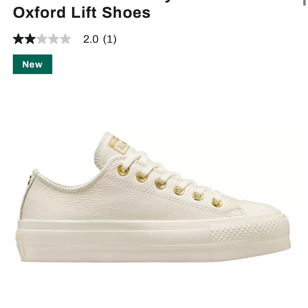 Converse White Platform - Size 9.5